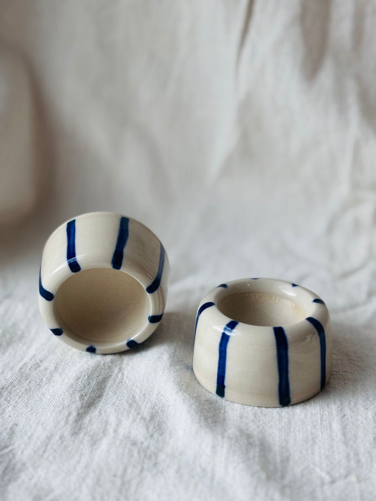 Egg Cup - Blue Stripes