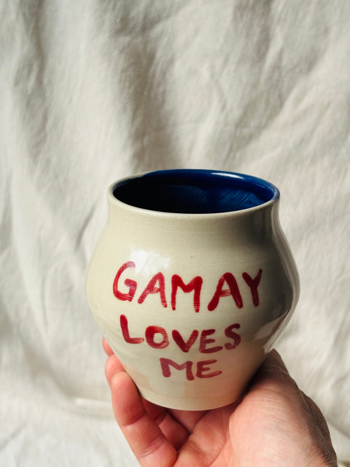 Wine Cup - GAMAY LOVES ME - Cobolt Blue