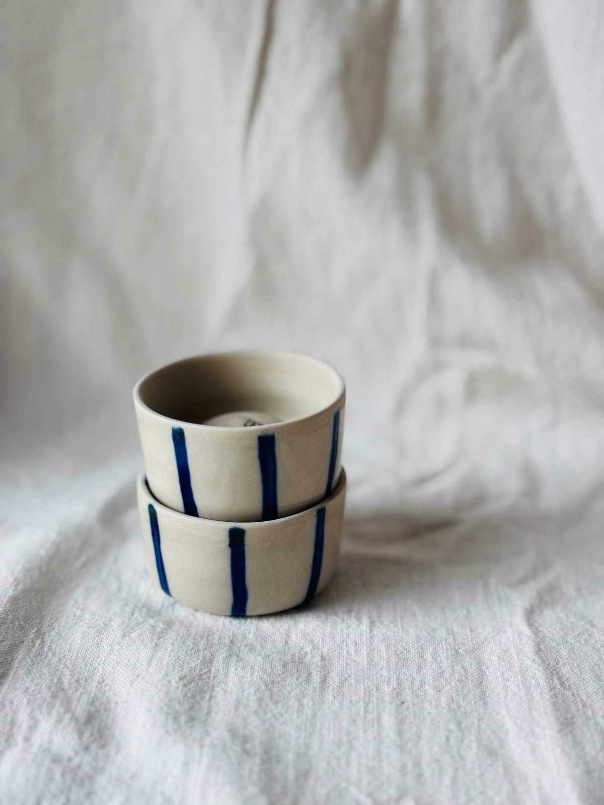 Egg Cup - Blue Stripes