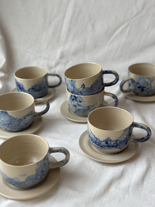 Cappuccino Cup with saucer - Ocean