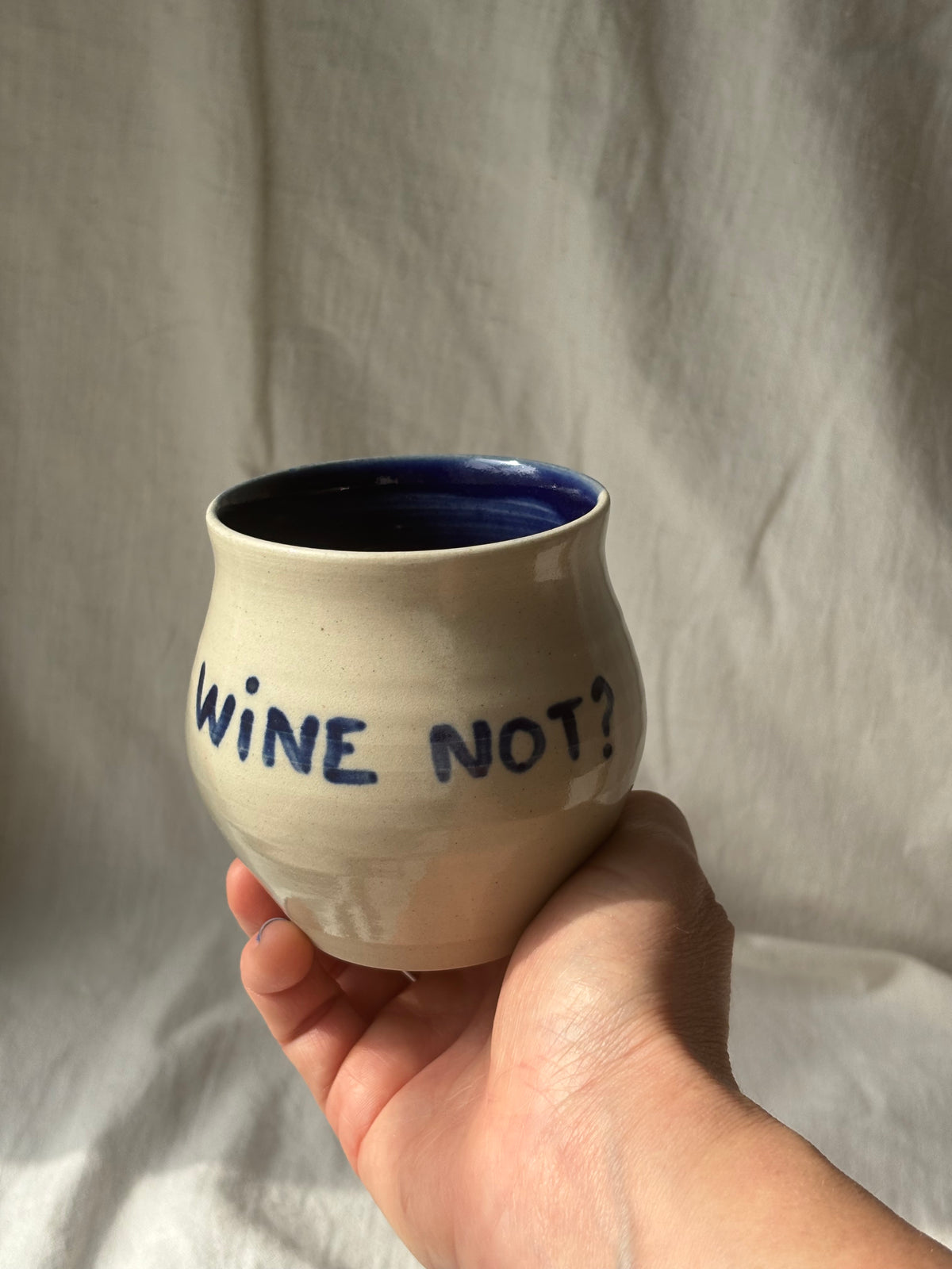 Wine Cup - WINE NOT? - Cobolt Blue