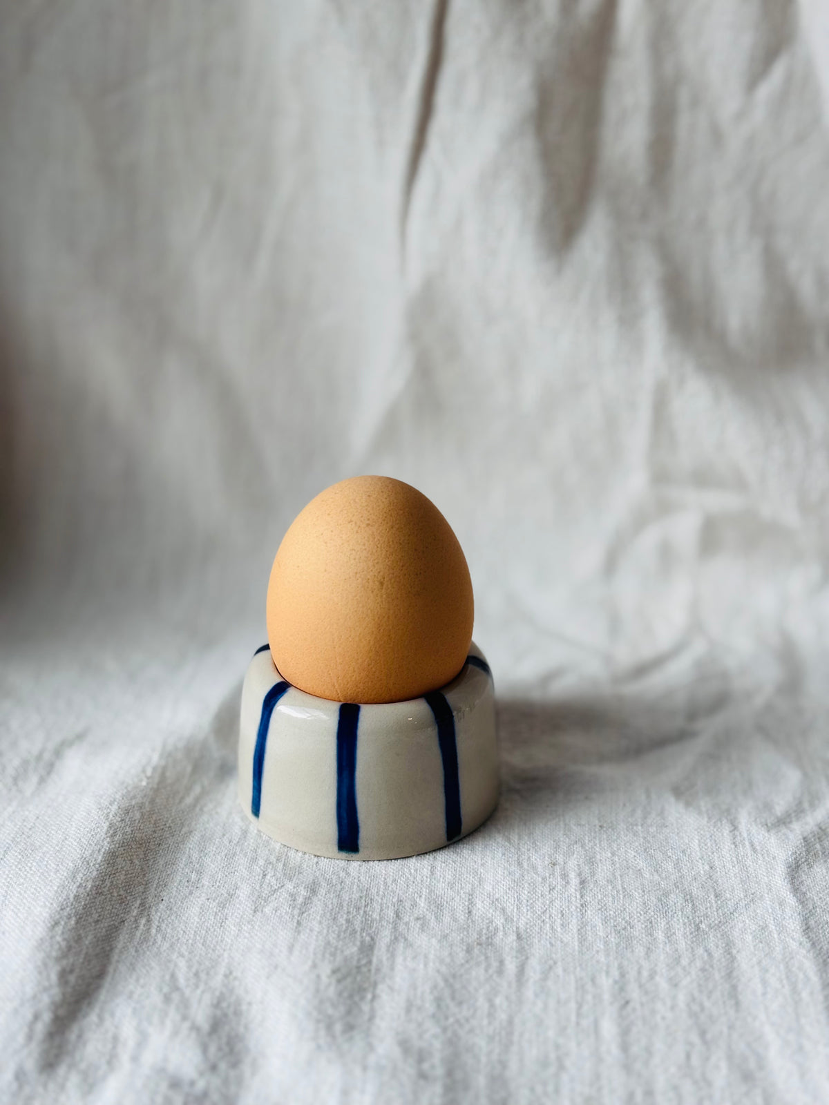 Egg Cup - Blue Stripes
