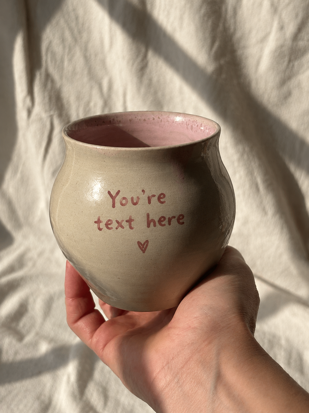 Wine Cup with your text on - Candyfloss