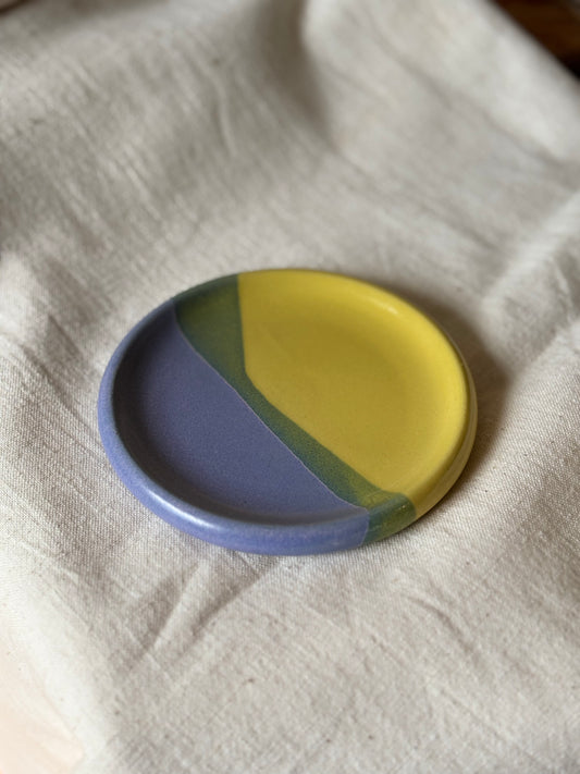 Wine Bottle Coaster - Yellow & Purple
