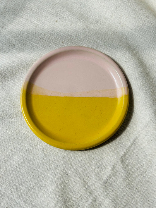 Wine Bottle Coaster - Yellow & Candyfloss
