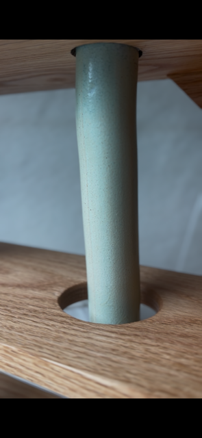 Cup Shelf - Oak and Sea Green