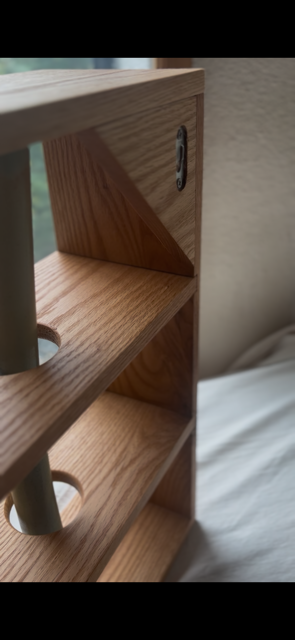 Cup Shelf - Oak and Sea Green