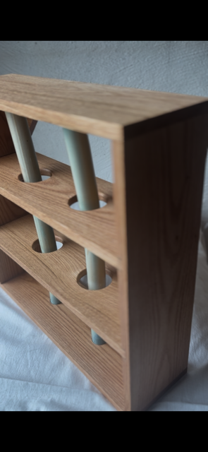 Cup Shelf - Oak and Sea Green