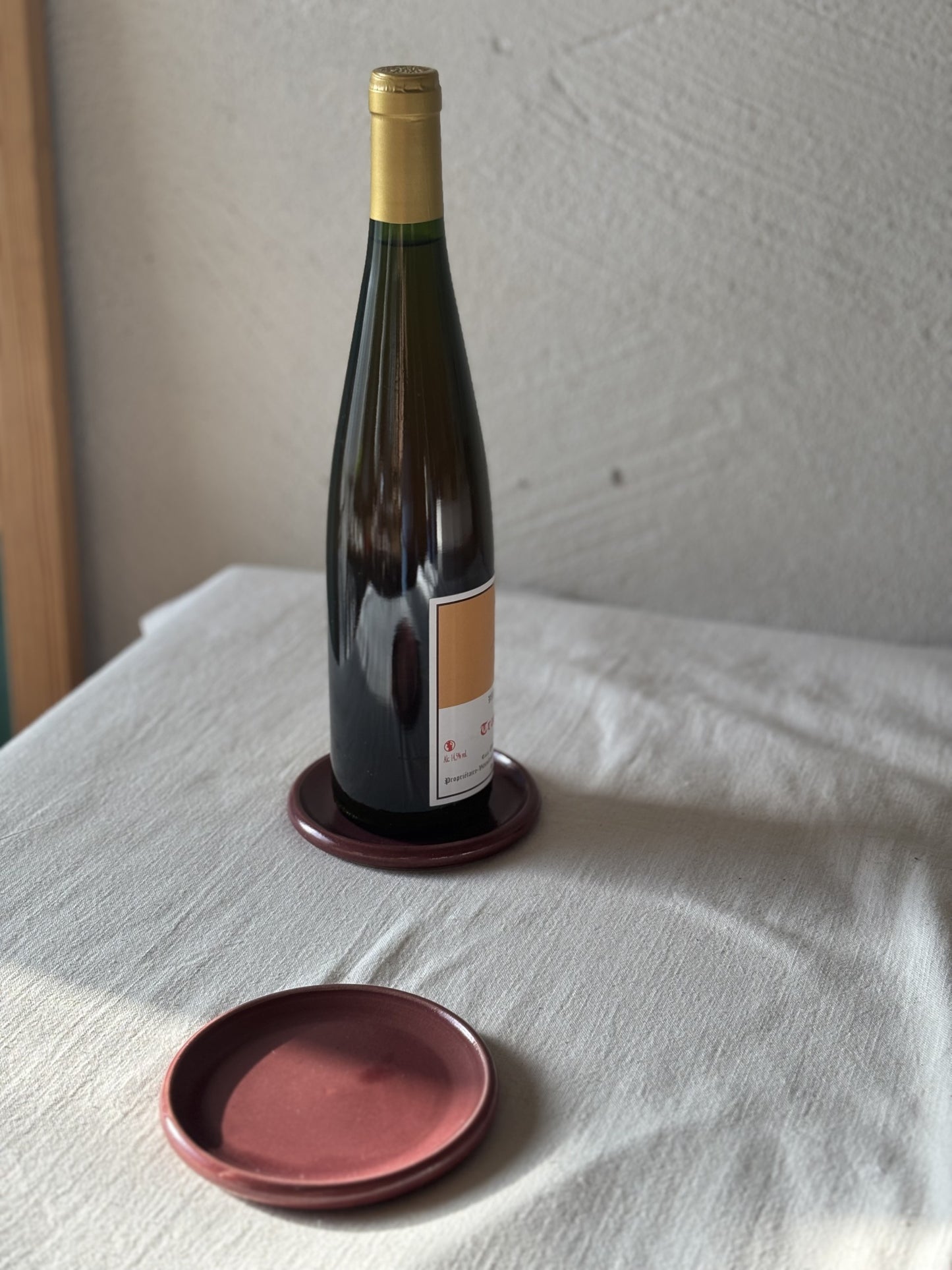 Wine Bottle Coaster - Cranberry