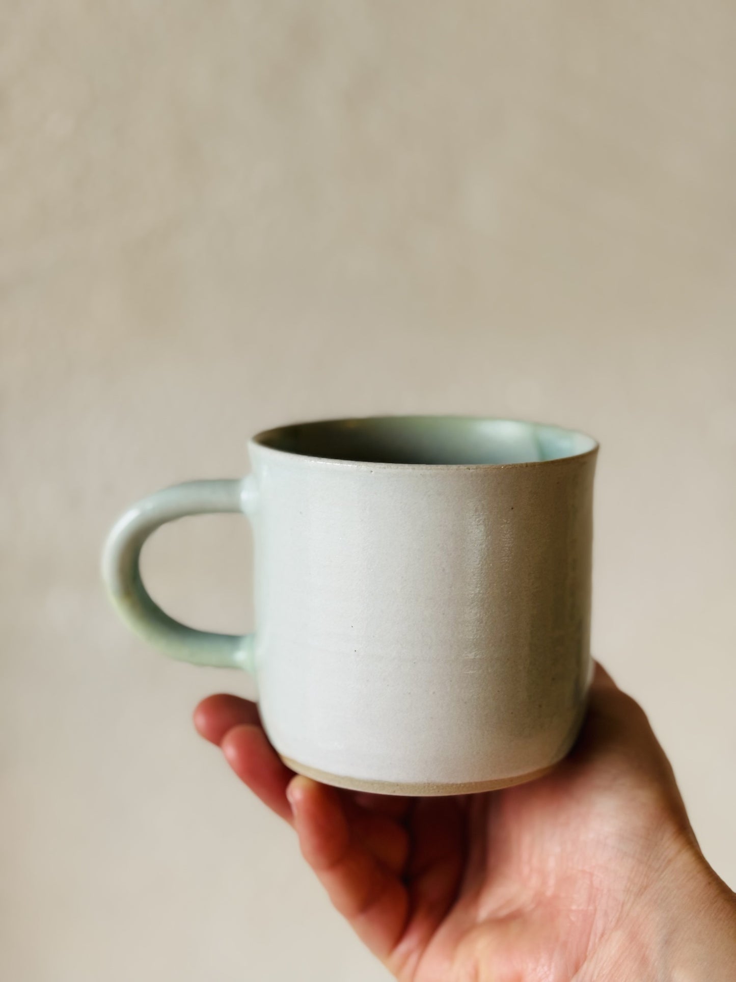 Handy Cup - Sea Green and White