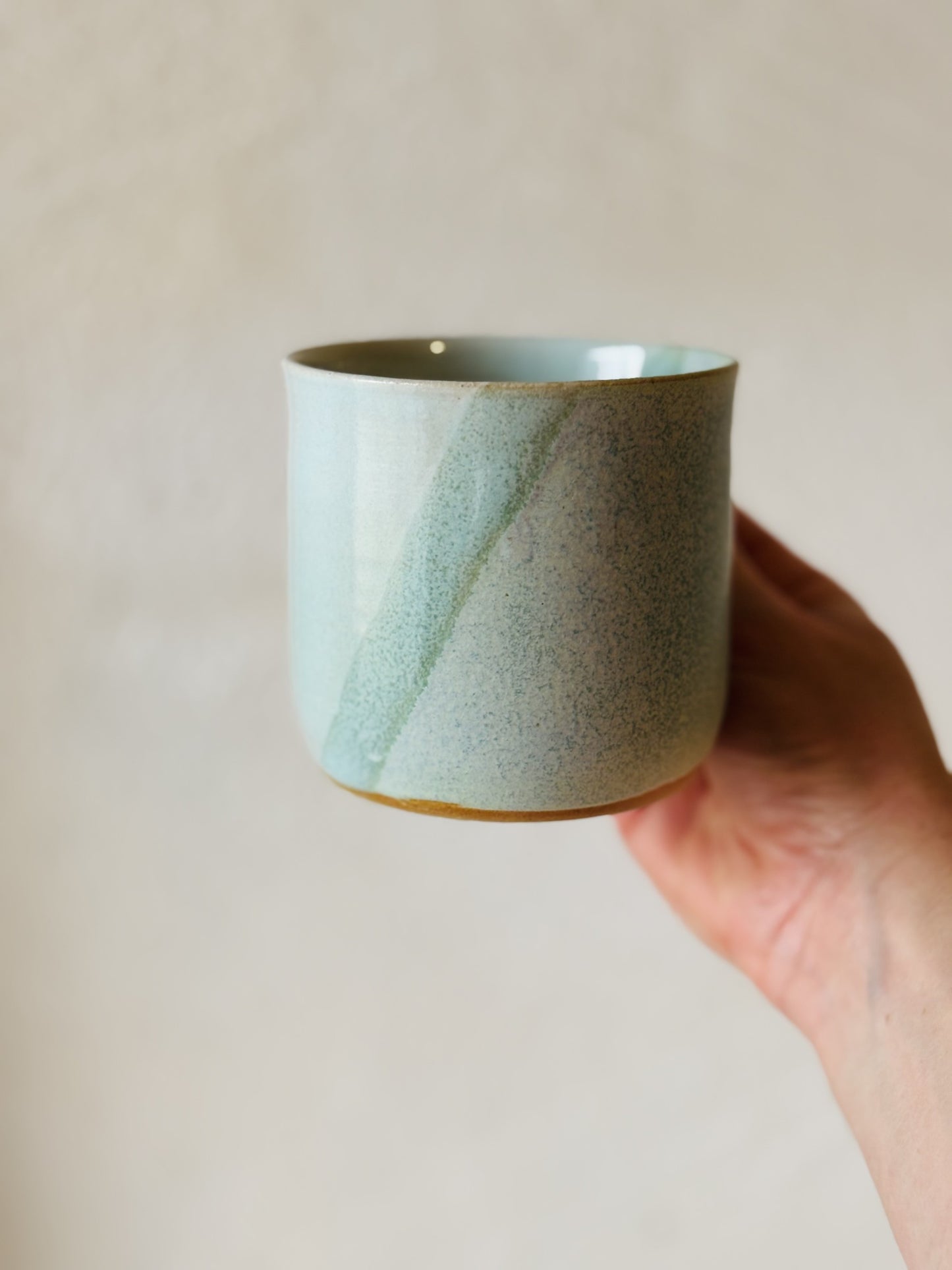 Handy Cup - Sea Green and White