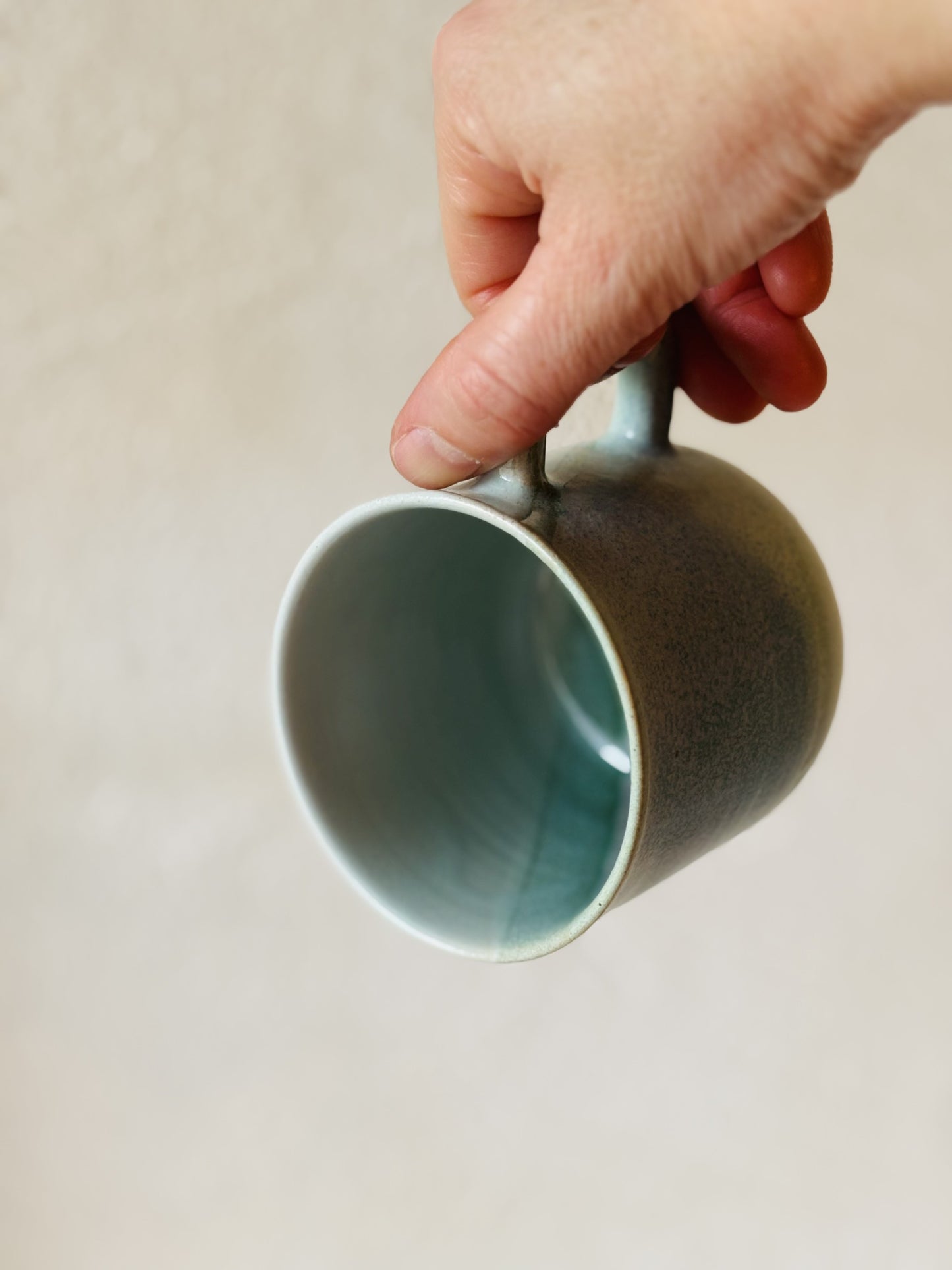 Handy Cup - Sea Green and White