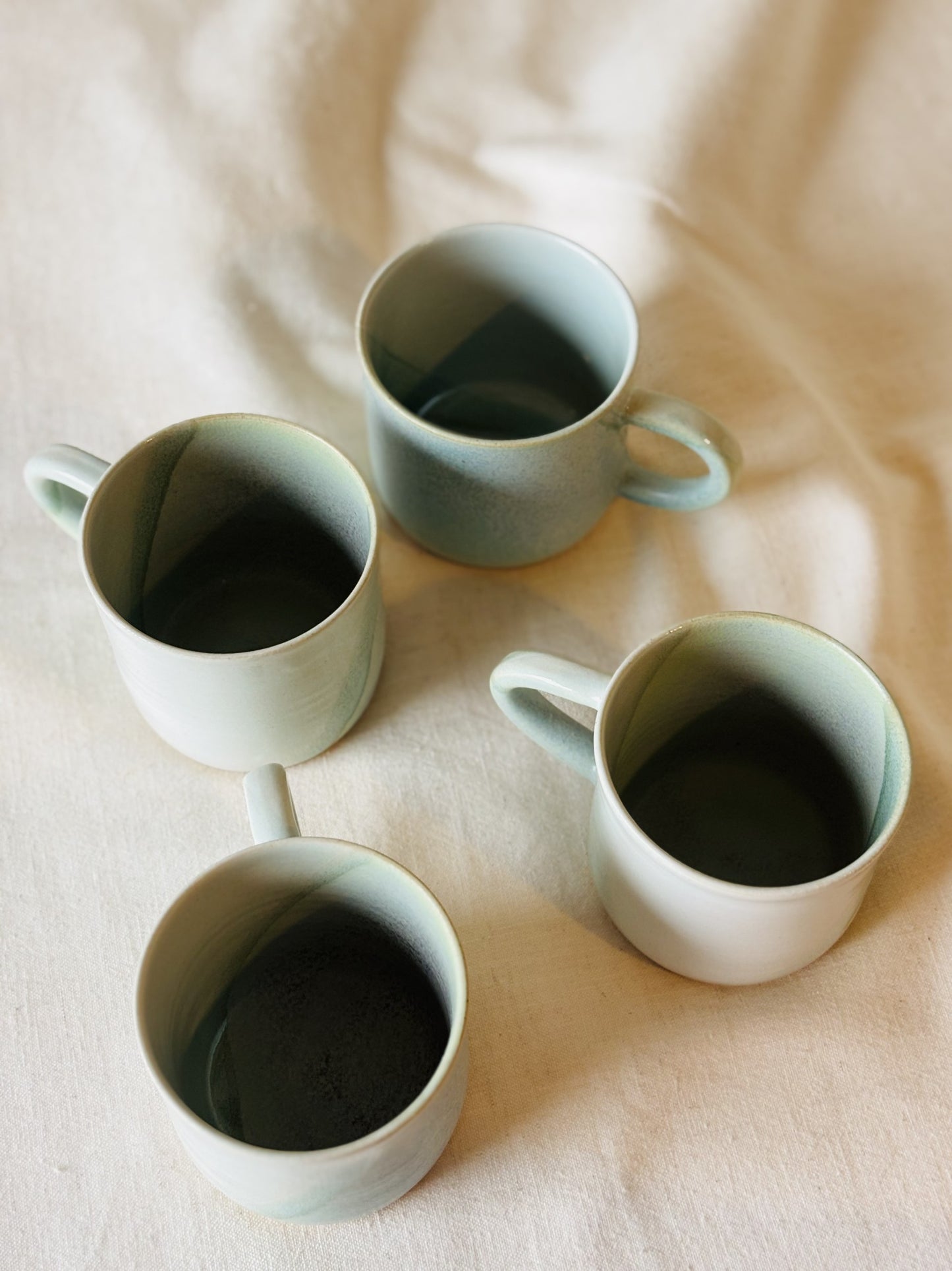 Handy Cup - Sea Green and White