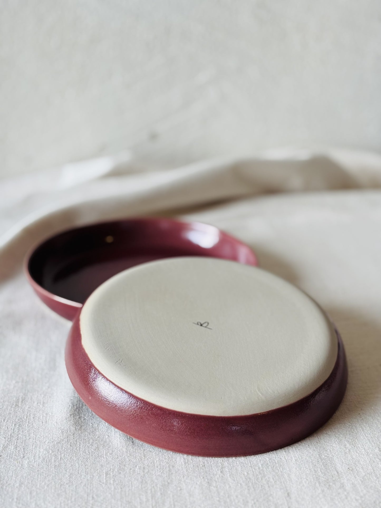Sunrise Plate - Cranberry