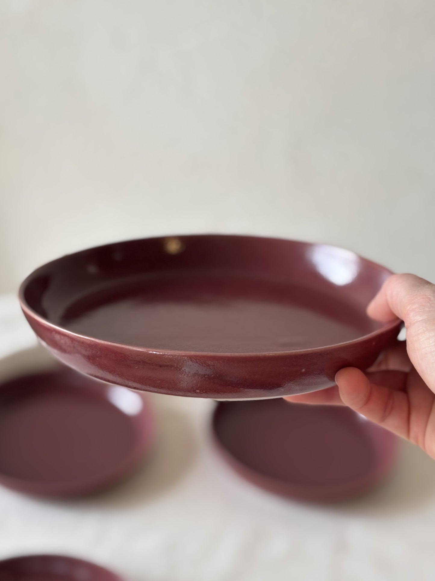 Sunrise Plate - Cranberry