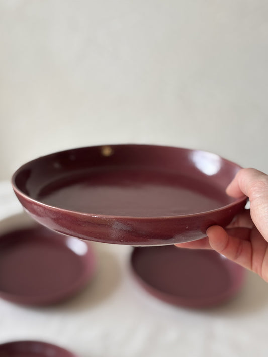 Sunrise Plate - Cranberry
