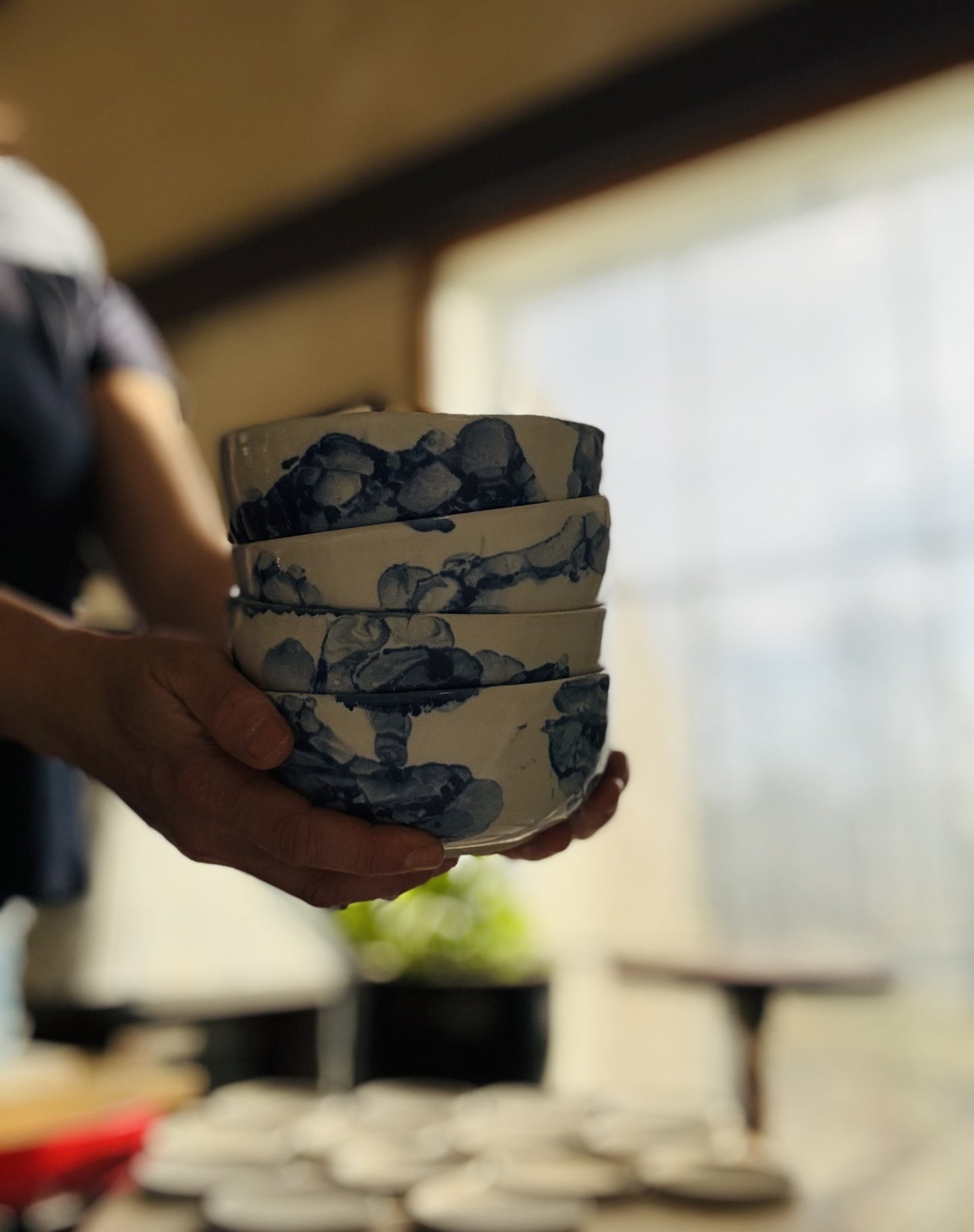 Spill Bowl - Bubbly Blue