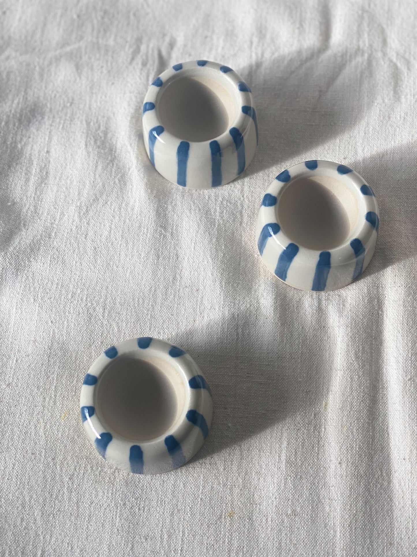 Egg Cup - Blue Stripes