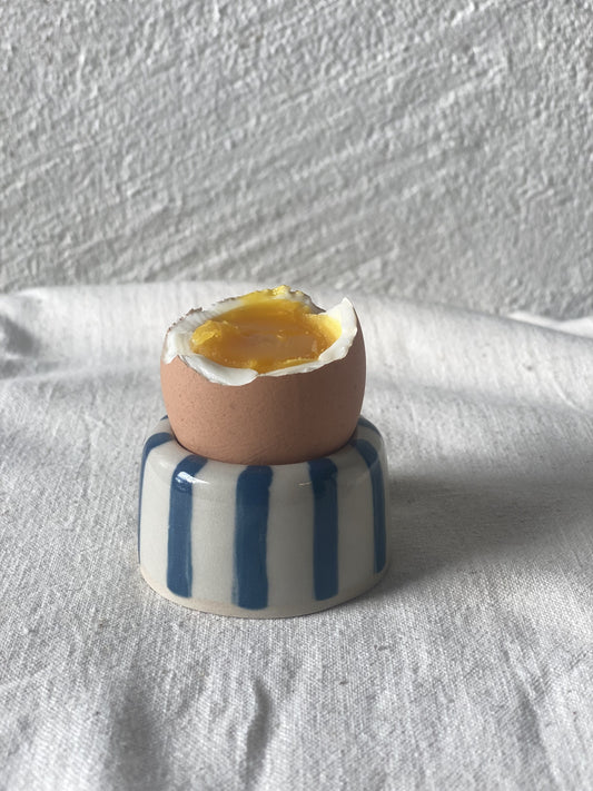 Egg Cup - Blue Stripes