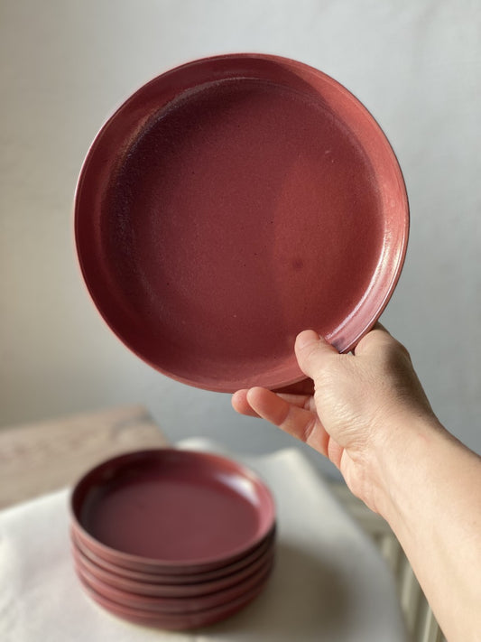 Sunrise Plate - Cranberry