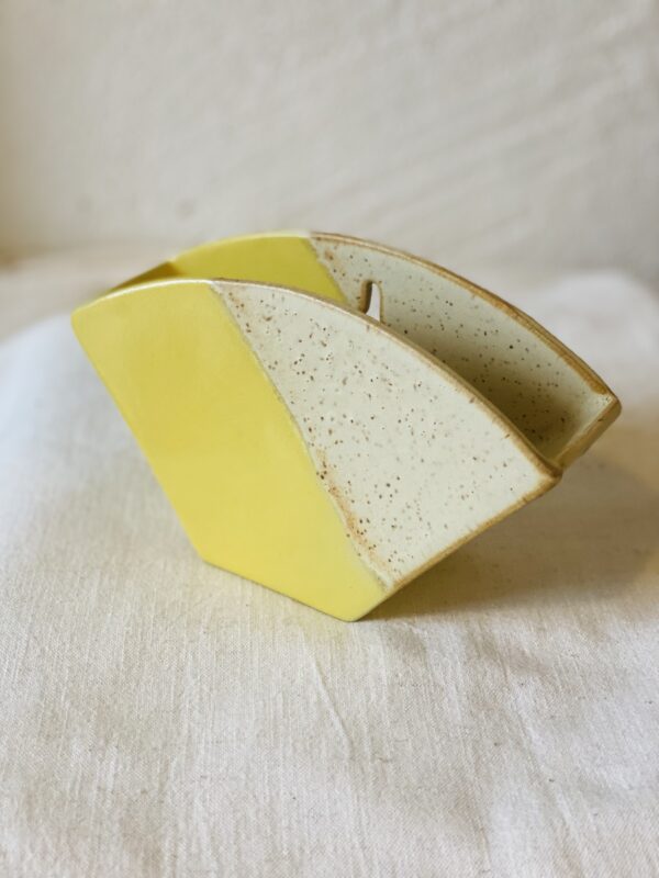 Coffee Filter Holder - Yellow & Cork