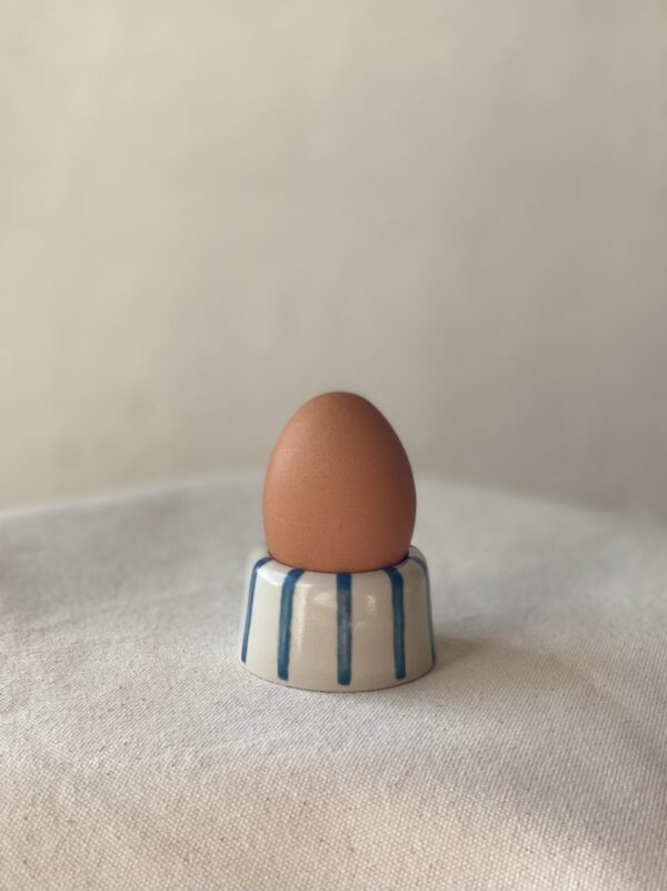 Egg Cup - Blue Stripes